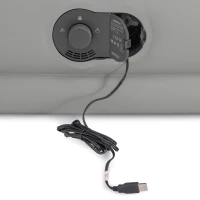 Colchón Hinchable Individual Dura-Beam® Prestige con Bomba USB Incorporada, 99x191x30 Cm, Gris(m-3)