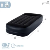Colchón Hinchable Dura-Beam Plus con Bomba Eléctrica Integrada, 99x191x42 Cm, Azul(m-4)