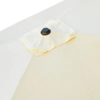 Parasol Rectangular Mástil de Aluminio con Manivela, 200x300x245 Cm, Crema(m-3)