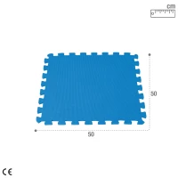 Protector de Suelo Intex Pack 8 Piezas Encajables 50x50x1 Cm, Azul(m-4)