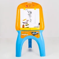 Pizarra Caballete Hot Wheels con Rotulador y Pegatinas, 57,5x7,5x61,0 Cm, Naranja y Azul(m-6)