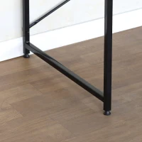Escritorio Industrial Madera y Acero con Refuerzos en X, 120x60x71 Cm, Negro(m-6)