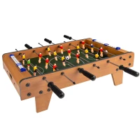 Futbolín de Madera Sobremesa 18 Jugadores, 60x30x20 Cm, Rojo y Amarillo(m-1)