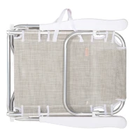 Silla Plegable Multiposición con Cojín, 48x46x84 Cm, Beige(m-7)