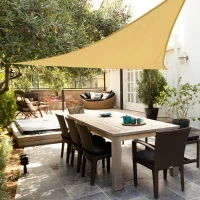 Toldo Triangular Sombreo Tejido 160 G/m2 UV50, 500x500x500 Cm, Crema(m-2)