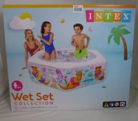 Piscina Hinchable Intex Hexagonal con Dibujos Marinos, 191x178x61 Cm, Translúcido(m-9)
