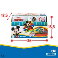 Saltador Pogo 3D Mickey, Base de Espuma Sonora y Mango Antideslizante, 22,5x9,5x42 Cm, Amarillo y Azul(m-7)