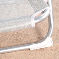 Silla Plegable Multiposición Aktive con Cojín y Bolsillo, 51x45x76 Cm, Beige(m-7)