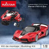 Coche Radiocontrol Licencia Ferrari FXX K Evo Escala 1:18, 27x11x7 Cm, Rojo(m-2)