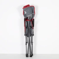 Silla Plegable Camping Antivuelco con Reposabrazos Removibles, 59x68x97 Cm, Gris(m-7)