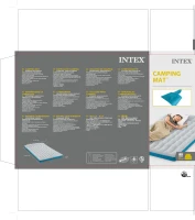 Colchoneta Hinchable Doble Intex Camping 127x193x24 Cm, Gris y Azul(m-8)