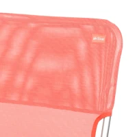 Silla Plegable Baja Aluminio y Textileno, 44x40x72 Cm, Coral(m-7)
