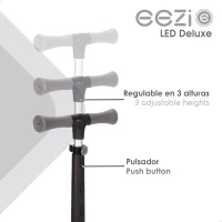 Patinete 3 Ruedas Infantil Plegable con Ruedas Luminosas, 30x61,5x64-78 Cm, Negro(m-6)