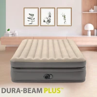Colchón Hinchable Doble Prime Comfort Elevated con Hinchador Eléctrico, 152x203x51 Cm, Gris(m-2)
