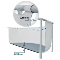 Piscina Desmontable Redonda Prisma Frame con Depuradora 3.785 L/h, 457x457x122 Cm, Azul y Gris Claro(m-6)