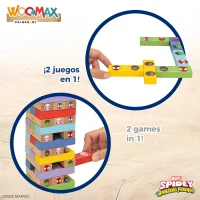 Juego de Bloques de Madera 2 en 1 Spidey, 11x8x27 Cm, Multicolor(m-3)