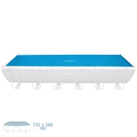 Cobertor Solar INTEX Compatible con Piscinas 732x366 Cm, Azul(m-3)