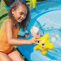 Centro de Juegos Hinchable con Tobogán y Difusor, 193x310x71 Cm, Multicolor(m-3)