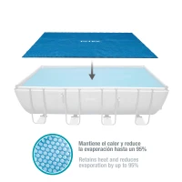 Cobertor Solar INTEX con Agujeros de Drenaje, 400x200 Cm, Azul(m-5)