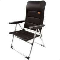 Silla Plegable Acolchada Deluxe Multiposición Aktive Garden, 49x59x105 Cm, Negro(m-1)