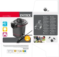 Inflador Eléctrico Intex Quick Fill 650 L/Min, 14,5x12,5x14,5 Cm, Negro(m-8)