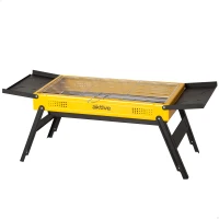 Barbacoa de Carbón Plegable Aktive con Bandejas Laterales, 89x33x33 Cm, Negro(m-1)