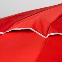 Sombrilla Playa Antiviento 16 Varillas 206x145x236 Cm, Rojo(m-6)