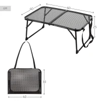 Mesa Plegable Aktive Ultraligera Antivuelco Maletín, 40x3,5x30 Cm, Negra(m-4)