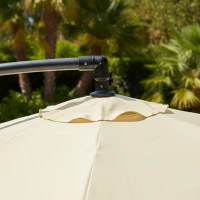 Parasol Excéntrico Banana Aktive Hexagonal, 300x245 Cm, Crema(m-3)
