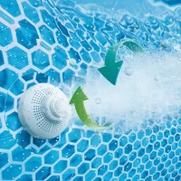 Piscina Desmontable Prisma Frame Intex con Estructura Metálica, 305x305x76 Cm, Gris(m-5)