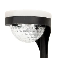 Pack 2 Focos Solares LED Doble Luz Cálida, Ø12x49 Cm, Negro y Blanco(m-7)