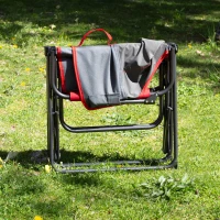 Silla Plegable Camping Antivuelco Autosoportada, 51x12x48 Cm, Gris(m-2)