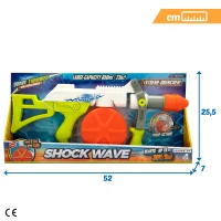 Pistola de Agua Depósito Extraíble 650 Ml Alcance 9 M, 52x7x25,5 Cm, Multicolor(m-7)