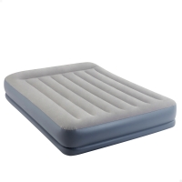 Colchón Hinchable Intex Pillow Rest Mid-Rise Fiber-Tech, 152x203x30 Cm, Gris