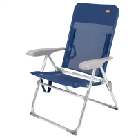 Silla de Playa Plegado Slim 6 Posiciones, 47x60x94 Cm, Azul Marino(m-1)