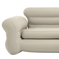 Sofá Rinconera Hinchable Capacidad 4 Personas, 257x203x76 Cm, Crema(m-7)