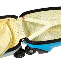 Trolley Infantil Teledirigido Pingüino, Maleta Rígida 5kg, 31x25x42 Cm, Azul y Blanco(m-4)