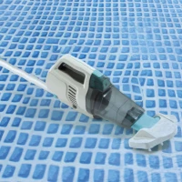 Aspiradora de Piscina Manual Batería Recargable 100 Min Autonomía, Mástil 2,8 M, Azul(m-2)