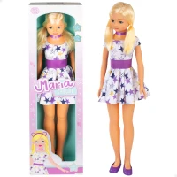 Muñeca Grande Articulada María con Vestido, 32x17x109,5 Cm, Rubia(m-1)