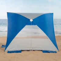 Carpa Playa Pop-Up UV50 para 2 Personas, 11x11x115 Cm, Azul(m-6)