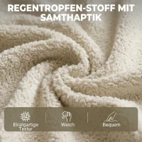 HOMCOM Ecksofa mit umkehrbarer Chaiselongue, 3-Sitzer Sofa mit Samtoptik, breite und tiefe Sitzfläche, Federkissen, Beige(m-6)