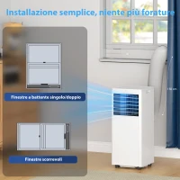 HOMCOM 5000 BTU Portable AC, 4-in-1 Unit: Cooling, Dehumidifying, Fan, Sleep Mode(m-8)