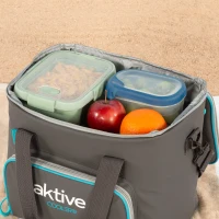 Nevera Portátil Blanda 20 Litros Aktive, 32x23x28 Cm, Gris(m-3)