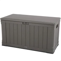 Baúl para Jardín Ultrarresistente 127x64x67 Cm, Marrón(m-1)