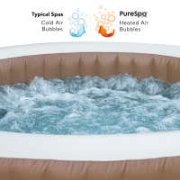 Spa Hinchable INTEX PureSpa Bubble Massage 4 Plazas, Ø216x71 Cm, Crema(m-8)