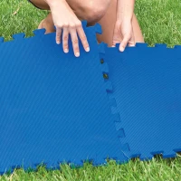 Protector de Suelo Intex Pack 8 Piezas Encajables 50x50x1 Cm, Azul(m-2)