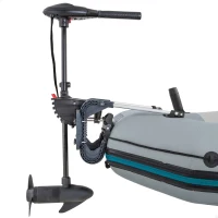Motor Fueraborda Eléctrico INTEX 12 V 420 W, 8 Marchas, 46,5x23,5x120,5 Cm, Negro(m-1)