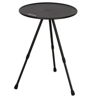 Mesa Plegable de Camping en Aluminio Antideslizante, 37x37x55 Cm, Negra(m-1)