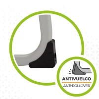 Mesa Plegable de Camping Aktive, Estructura de Acero 9,5 Mm y Tablero MDF, 80x60x70 Cm, Blanco(m-5)