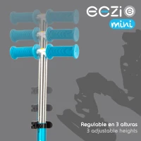 Patinete 3 Ruedas Infantil EEZI con Manillar Desmontable y Regulable, 26x61x55,5-62,5 Cm, Azul(m-5)